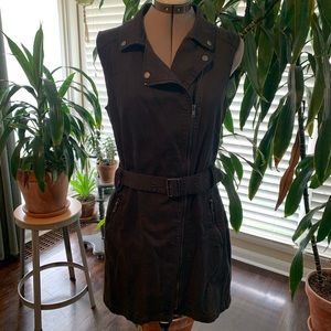 H&M Divided charcoal denim moto dress